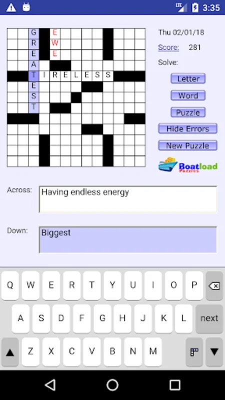 Daily Crosswords for Android - Enjoy 40,000 Puzzles