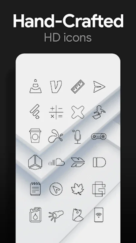 Lines Dark - Icon Pack for Android - Customize Your Device