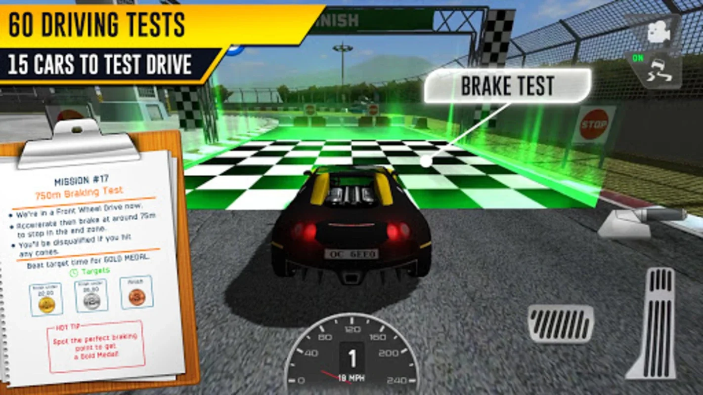 Race Driving License Test for Android - Realistic Racing Experience