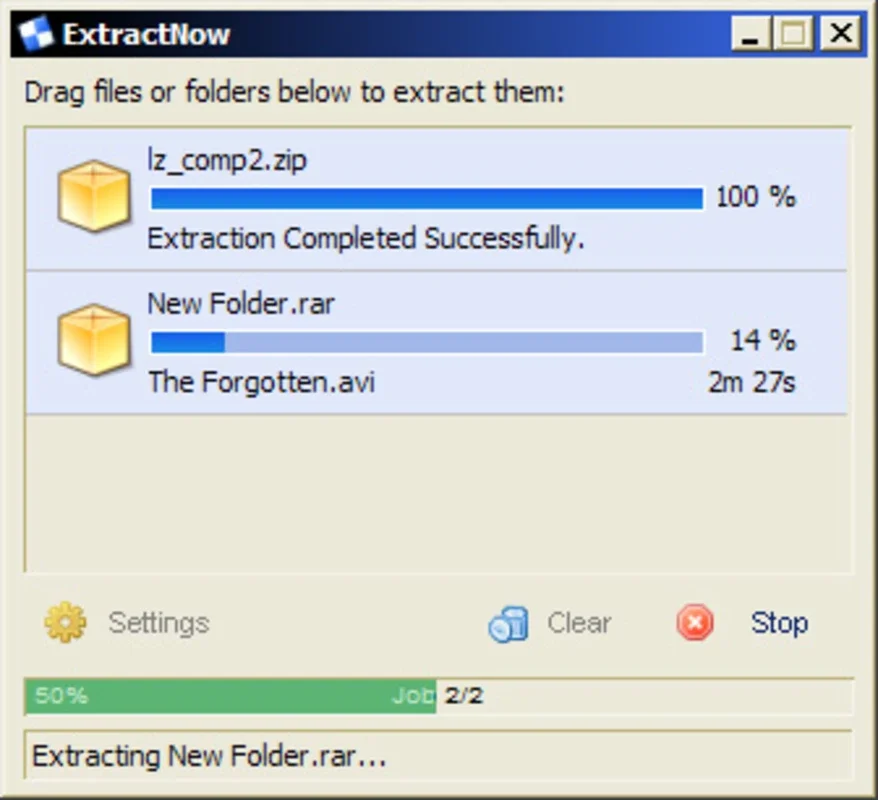 ExtractNow for Windows - Free Multi-Decompression Software