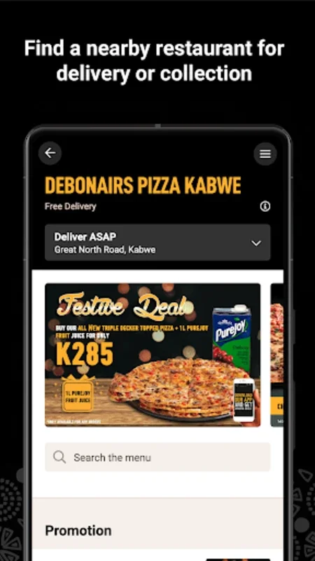 Debonairs Pizza on Android: Easy Ordering of Custom Pizzas