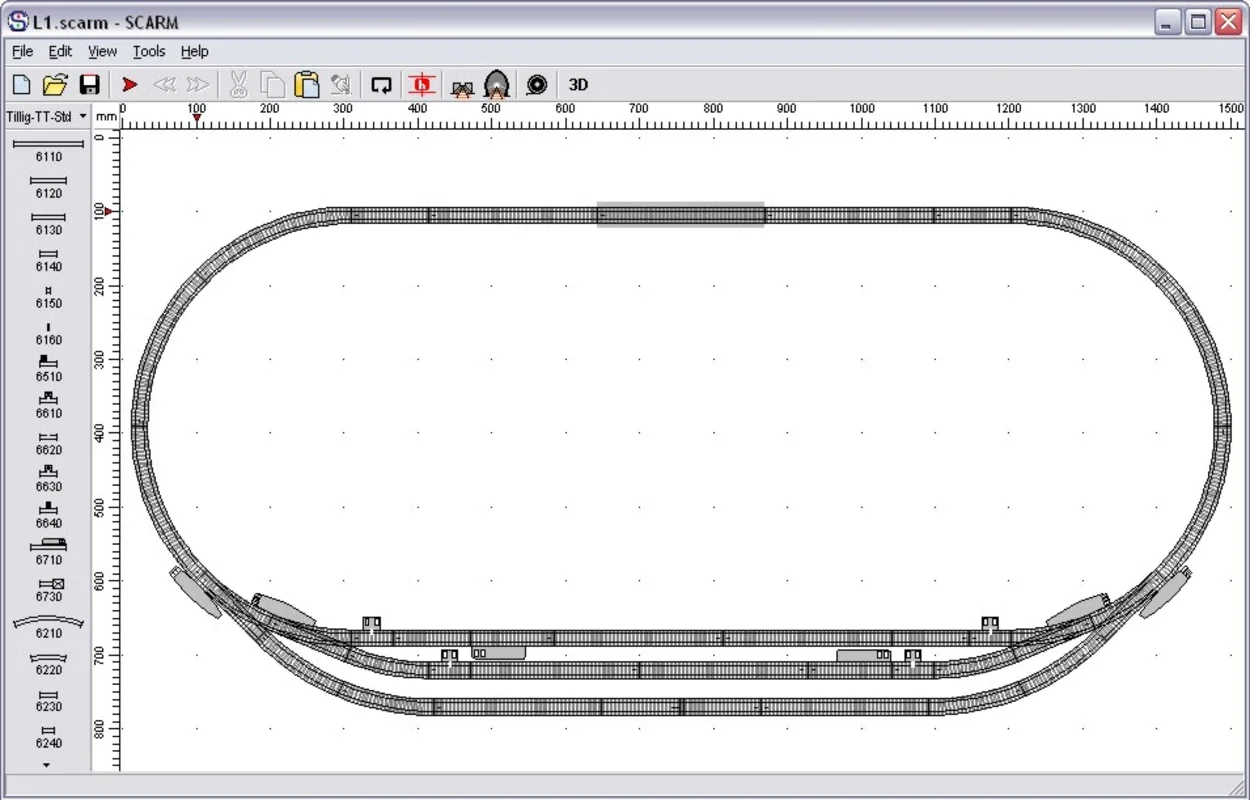 SCARM: Simple 3D Railway Design Software for Windows