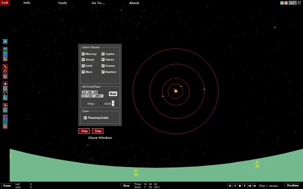 Aciqra for Windows - A Free Portable Planetarium