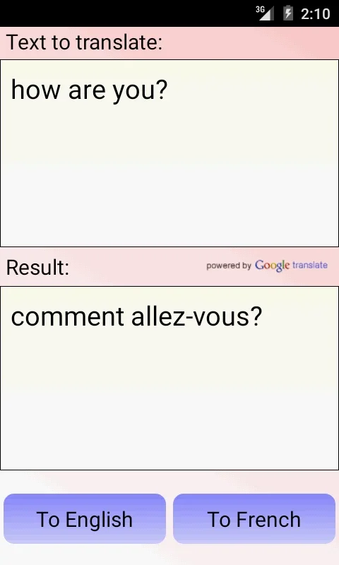 French English Translator for Android - No Downloading Required