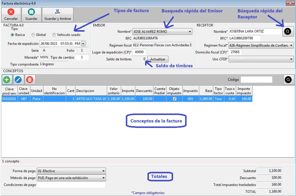 Factura MX for Windows - Efficient Invoice Generator