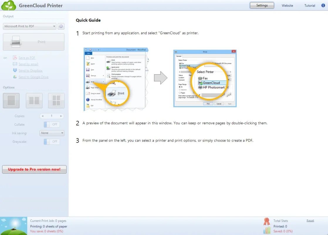 GreenCloud Printer: Eco-Friendly Printing Optimization for Windows