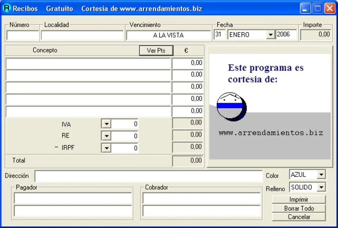 Recibos for Windows - Create and Print Invoices Easily