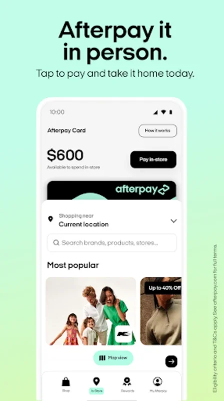 Afterpay for Android: Shop Now and Pay in Four Installments