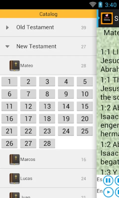 Spanish Holy Bible Audio Book for Android - Enhance Spiritual Growth