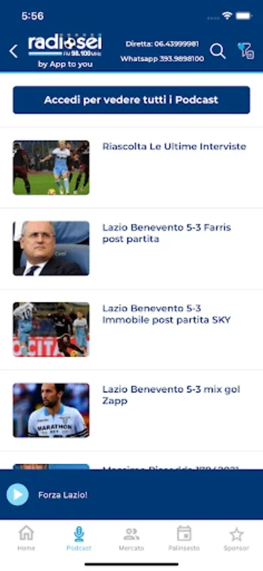 Radiosei for Android - Stay Connected to Lazio Football