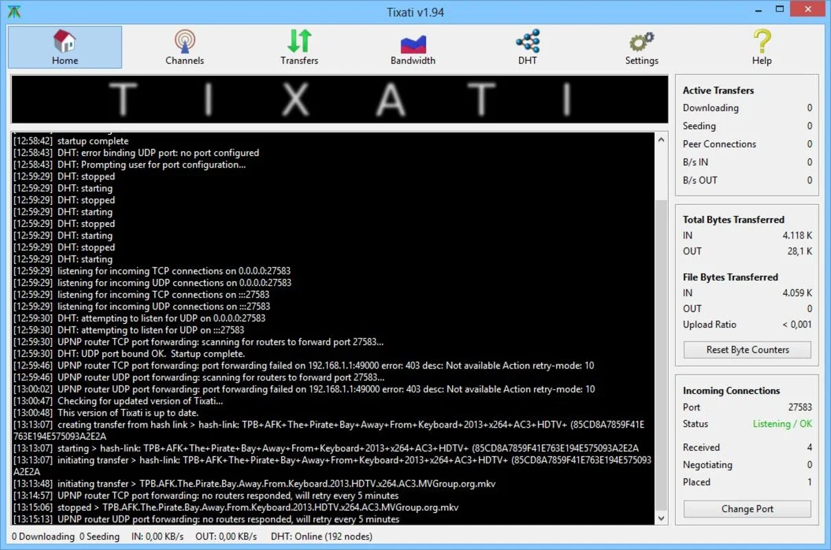 Tixati for Windows - Efficient File Transfer Solution