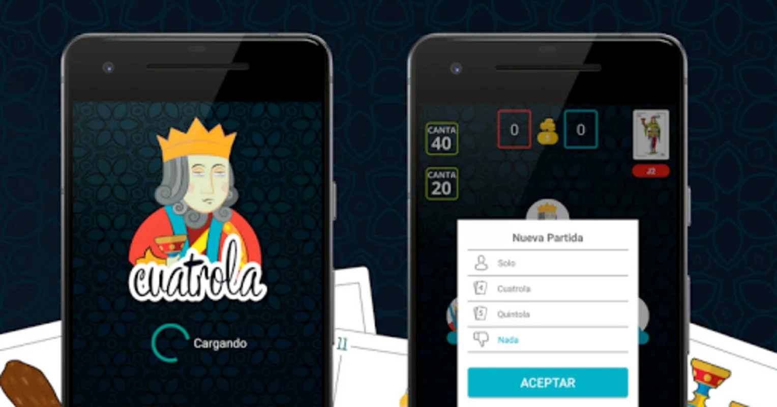 Cuatrola for Android - Play with a Spanish Deck
