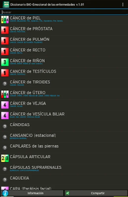 Diccionario BIO - Emocional de las Enfermedades for Android - A Holistic Health Tool
