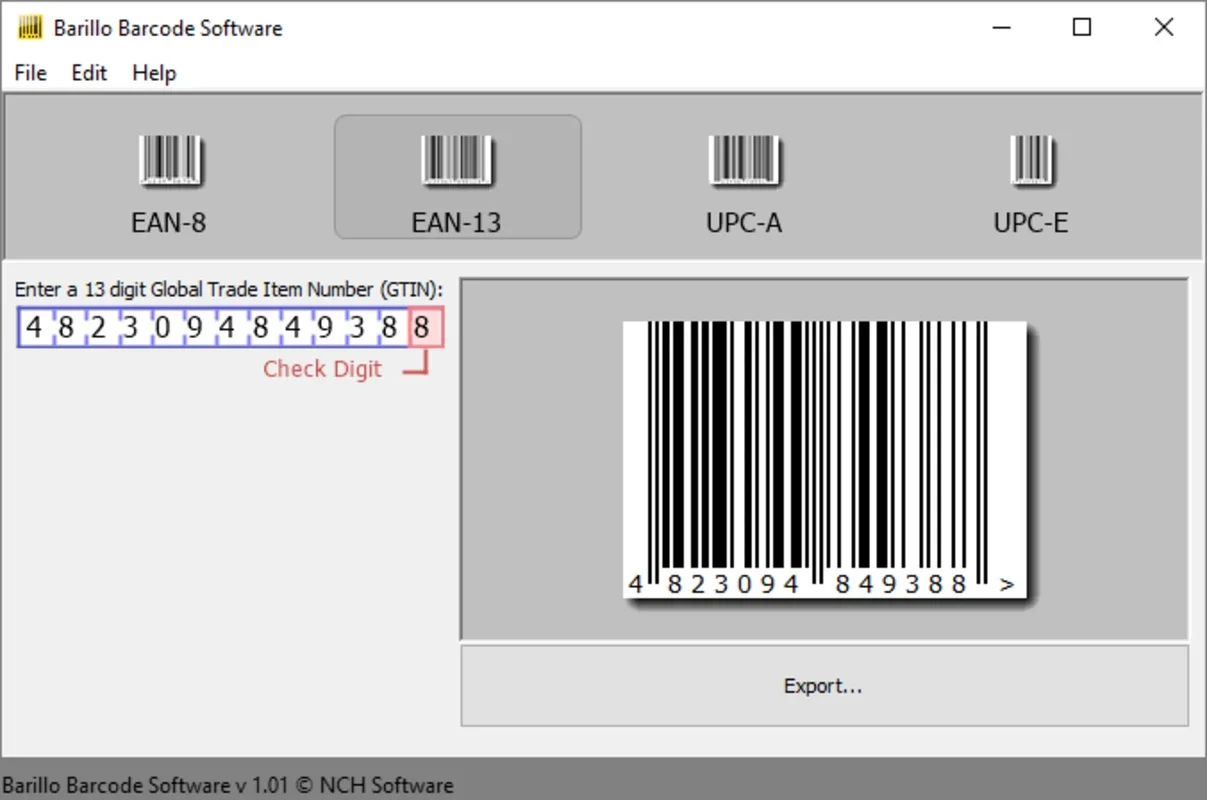 Barillo Barcode Software for Windows - Create Custom Barcodes