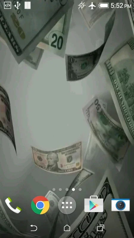 Flying Dollars Live Wallpaper for Android - Customizable & Battery-Saving