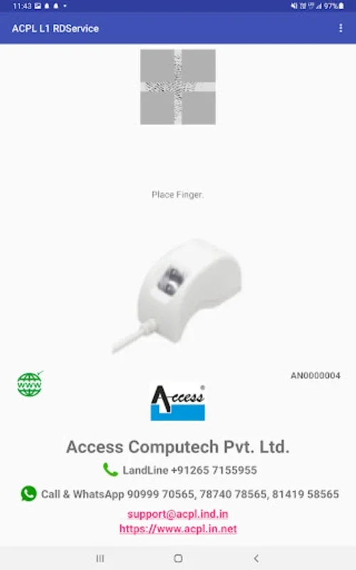 ACPL L1 RD Service for Android - Secure AADHAAR Registration Tool