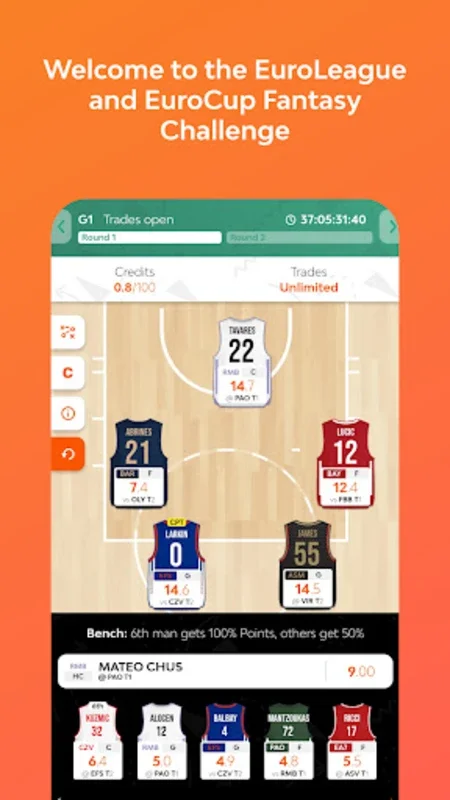 EuroLeague Fantasy Challenge for Android - Immersive Basketball Management