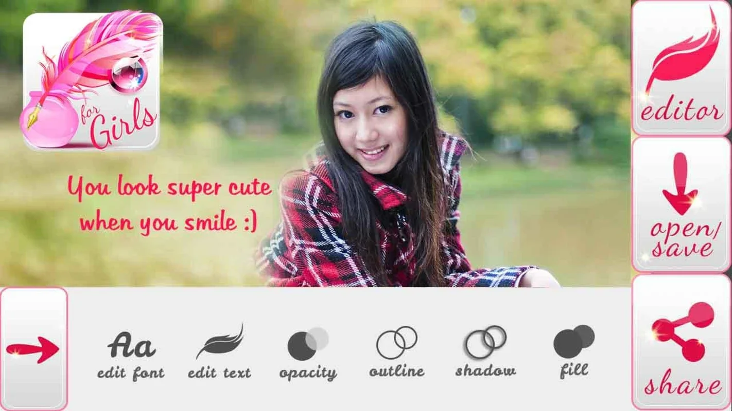 Write Text On Photos For Girls for Android - Enhance Images