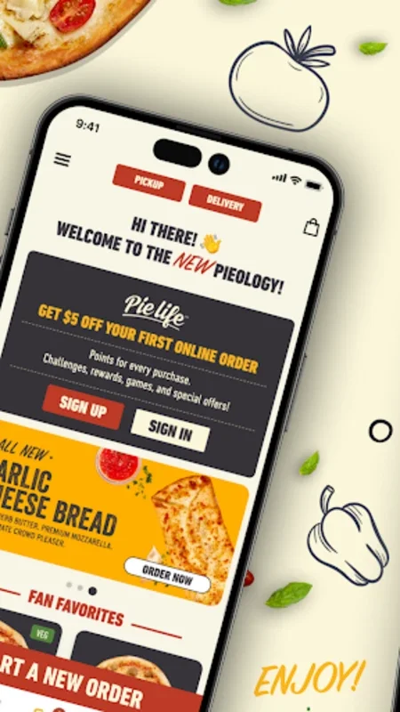 Pieology Pie Life Rewards for Android - Streamlined Pizza Ordering