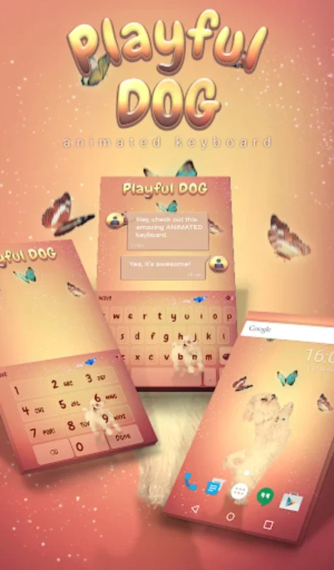 Playful Dog Wallpaper for Android - Personalize Your Device