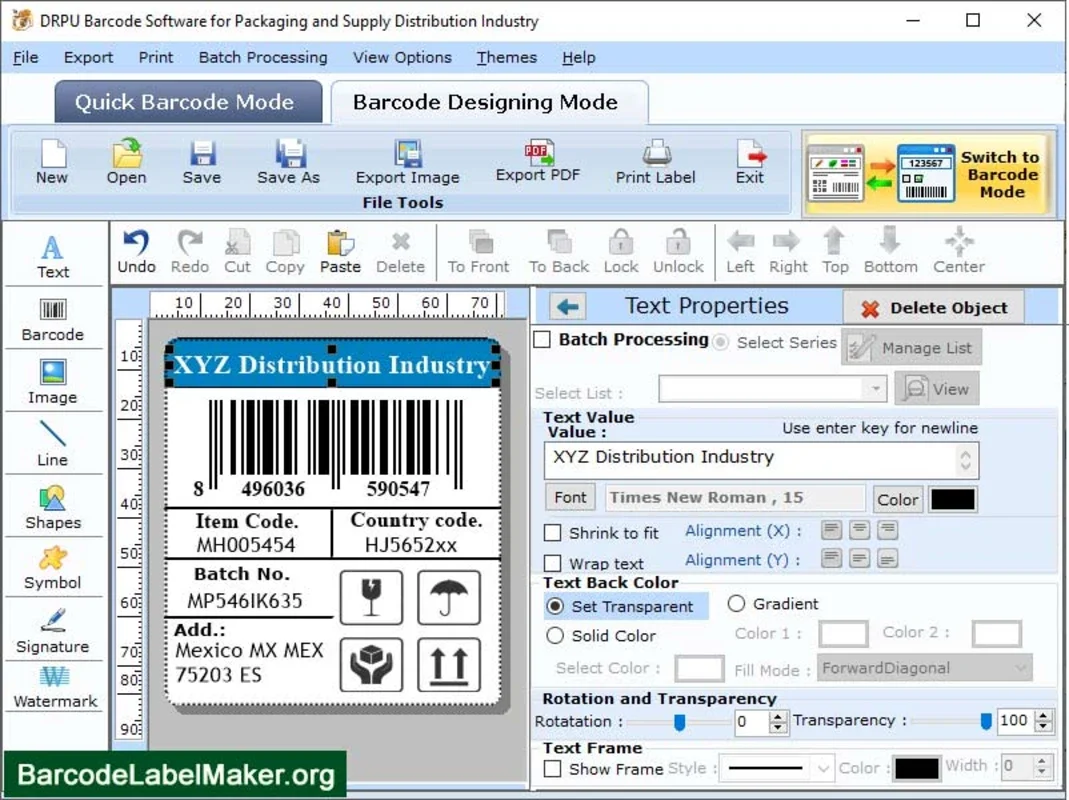 Parcels and Luggage Barcode Printer for Windows: Streamlining Packaging