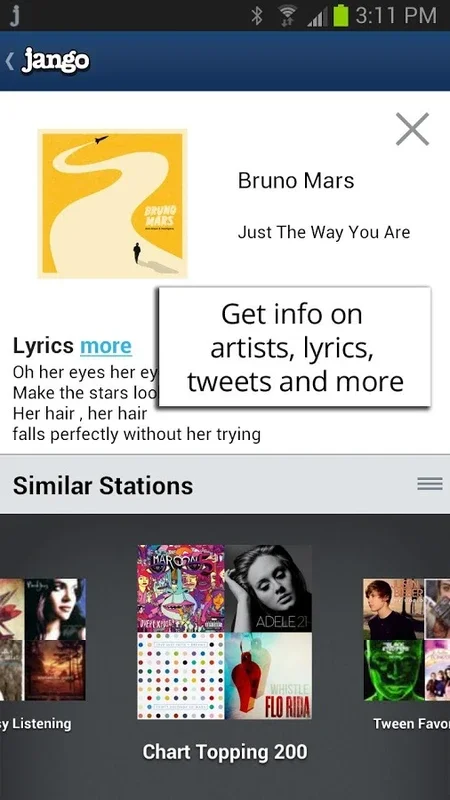 Jango Radio for Android - Enjoy Uninterrupted Music