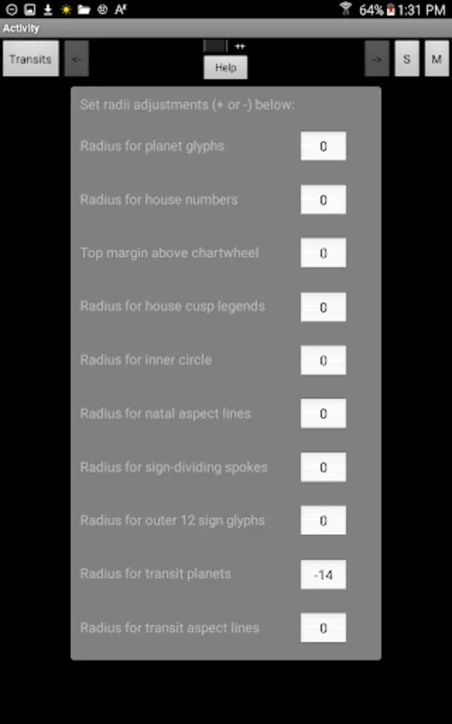 Natal Charts with Transits for Android - Analyze Astrological Transits