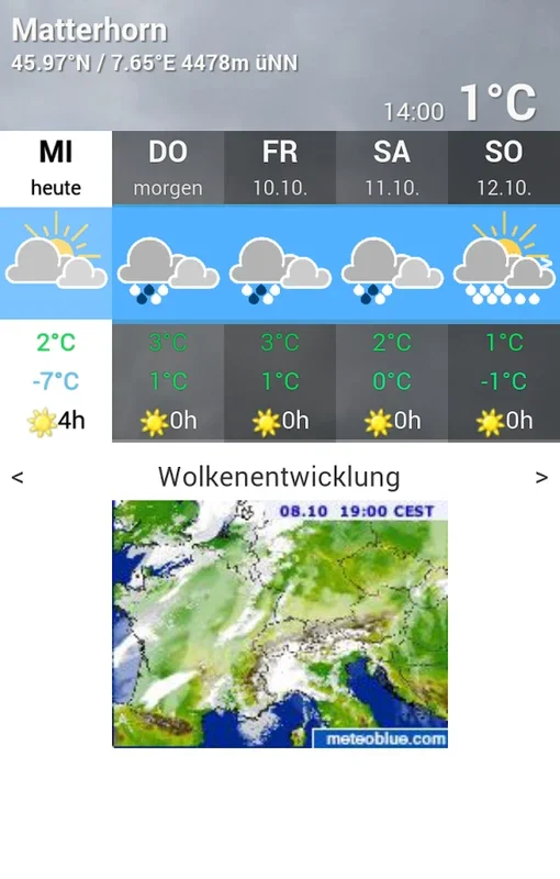 mb-weather for Android - Precise Global Forecasts