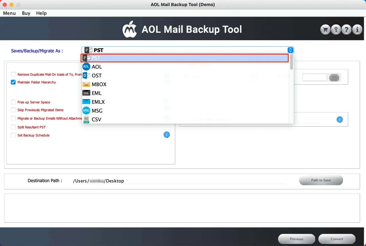 MacSonik AOL Backup Tool for Mac - Efficient Email Backup