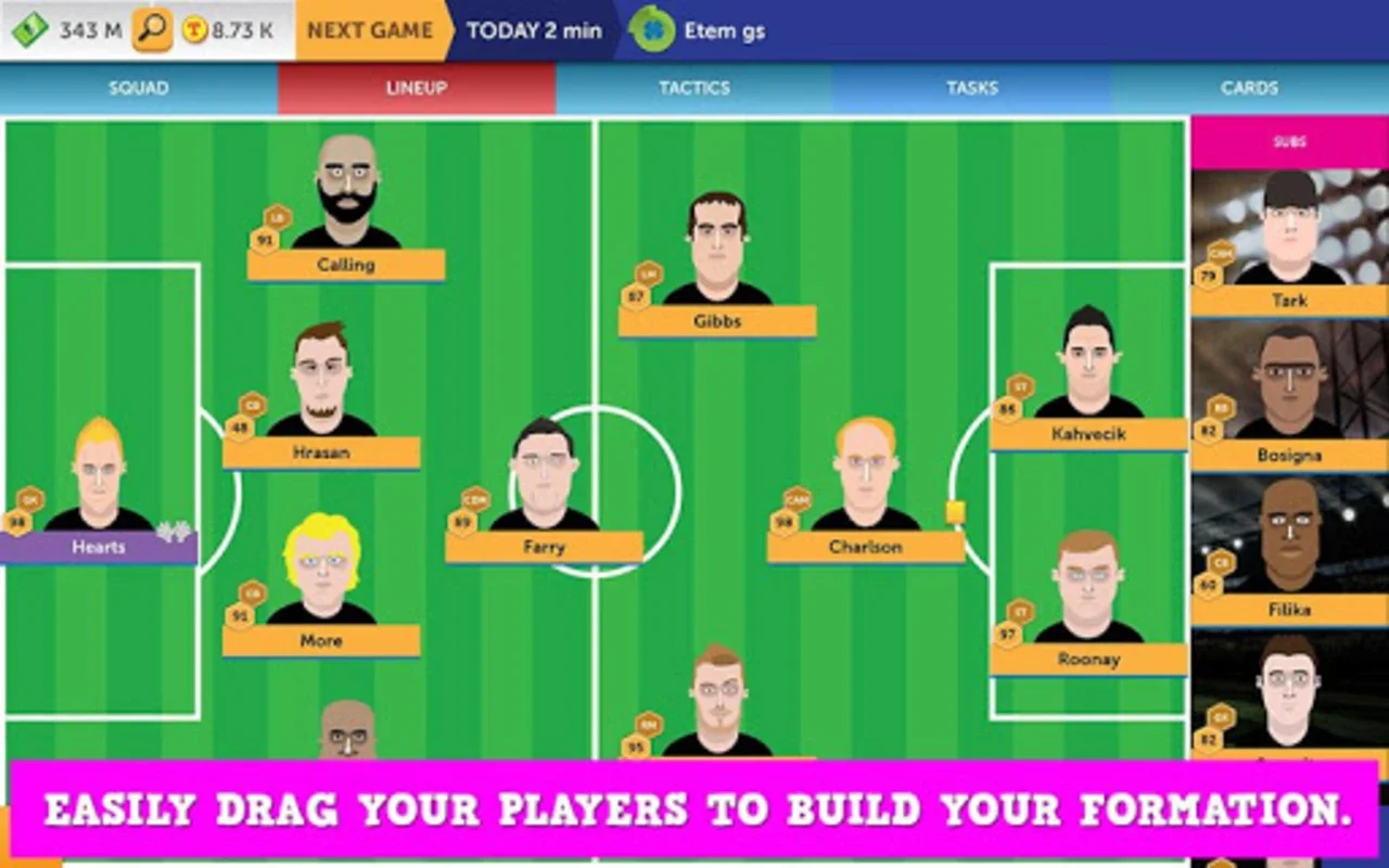 Kick Off Challenge for Android: Build Your Dream Team