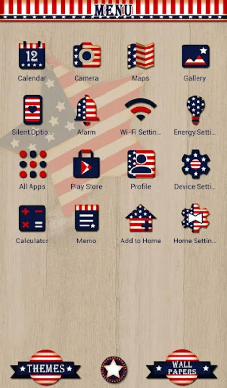 U.S.A. Flag Star Theme for Android - Customize Your Device