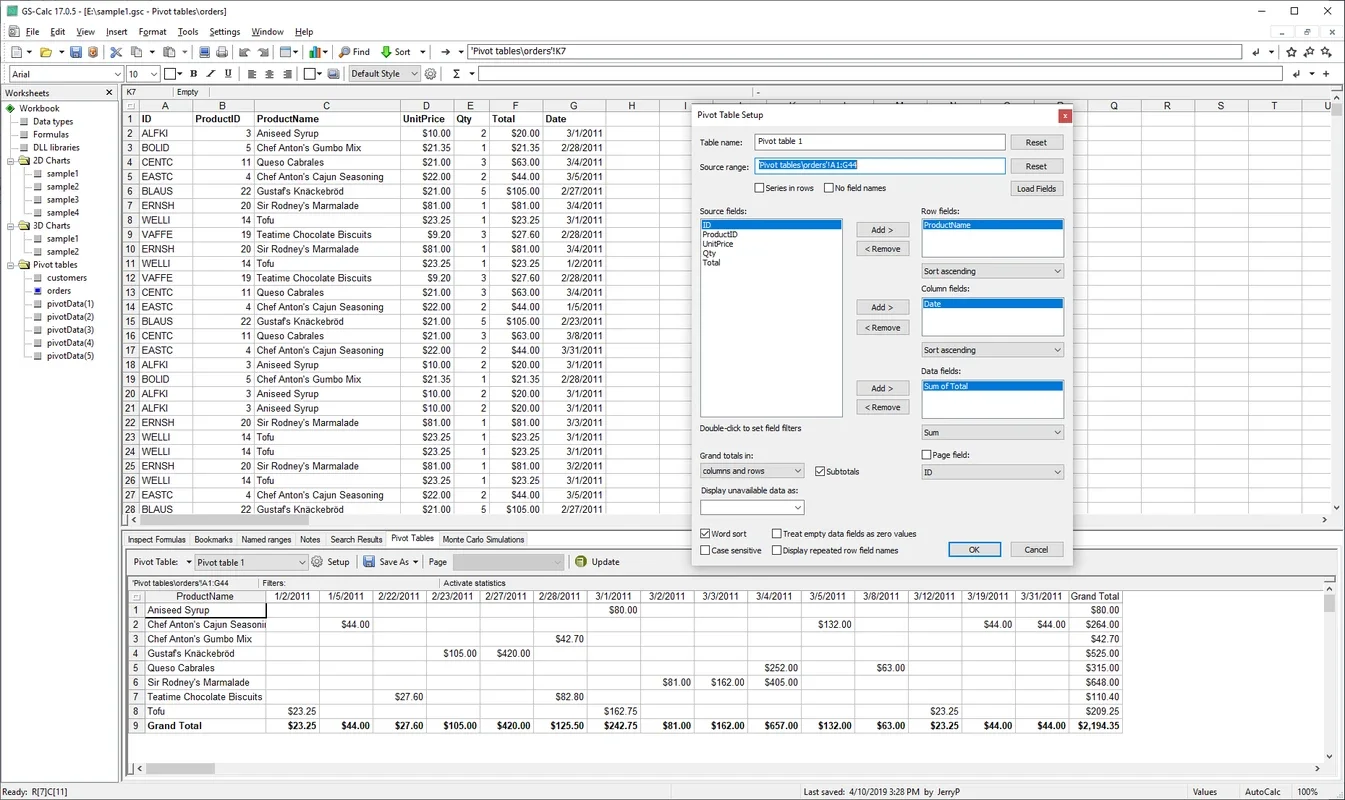 GS-Calc for Windows - A Powerful Spreadsheet Editor