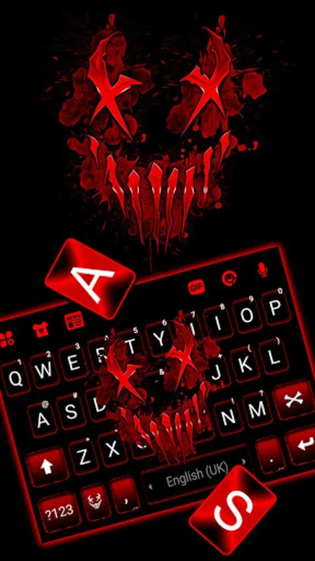 Neon Horror Mask Theme for Android: Transform Your Keyboard