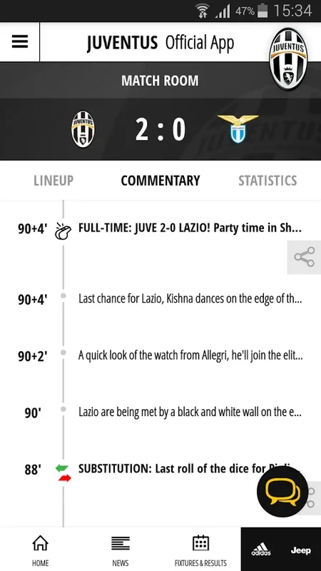 Juventus for Android - Thrilling Football Content