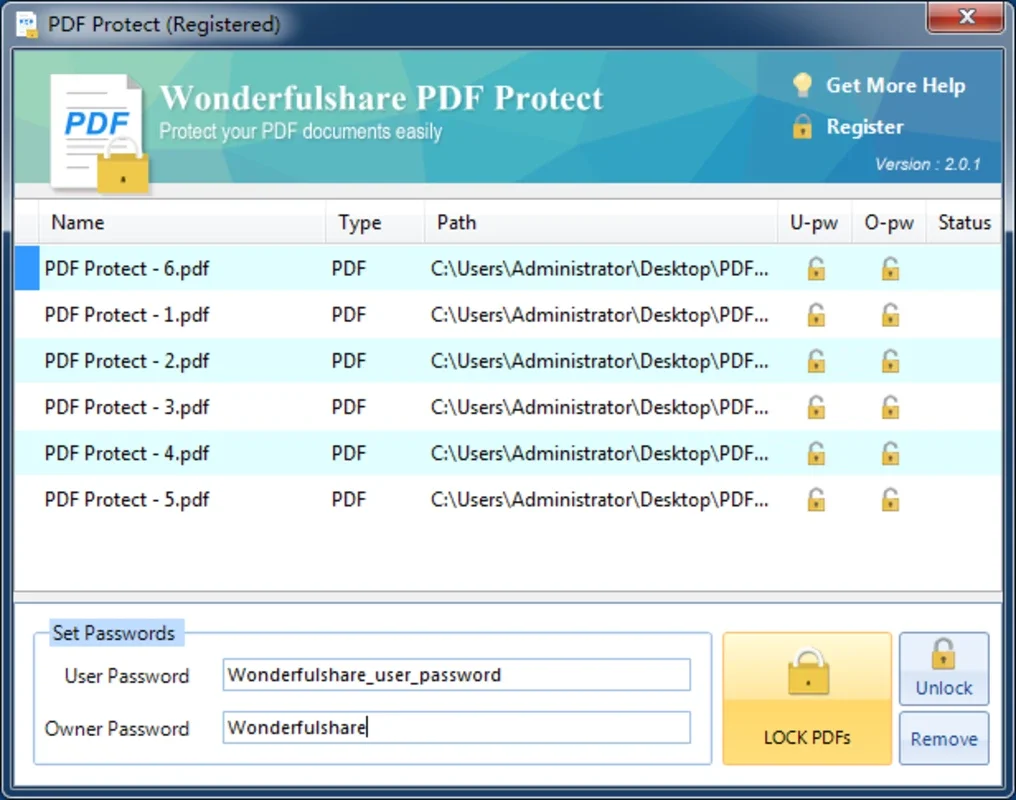 Wonderfulshare PDF Protect for Windows - Secure Your PDFs Easily