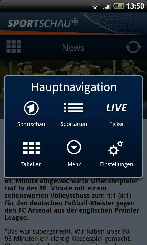 Sportschau for Android - Your All - in - One Sports Companion