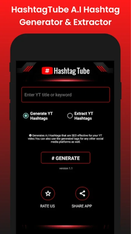 Hashtag Tube for Android - Boost Your Video SEO