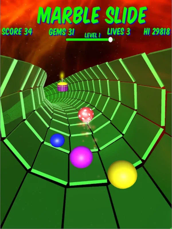 Marble Slide for Android: Cosmic Slide Racing