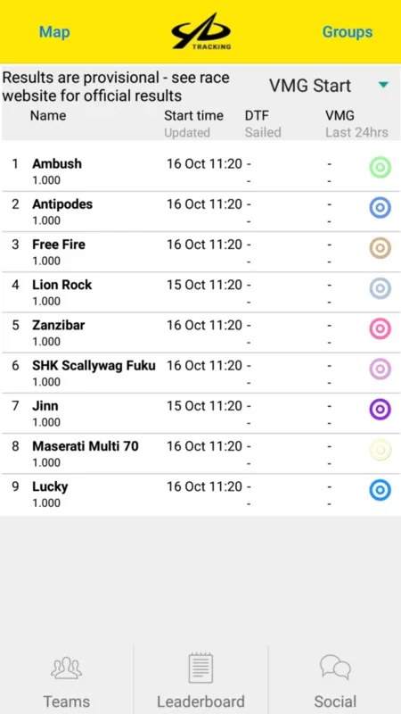 YB Races for Android - Track Global Regattas