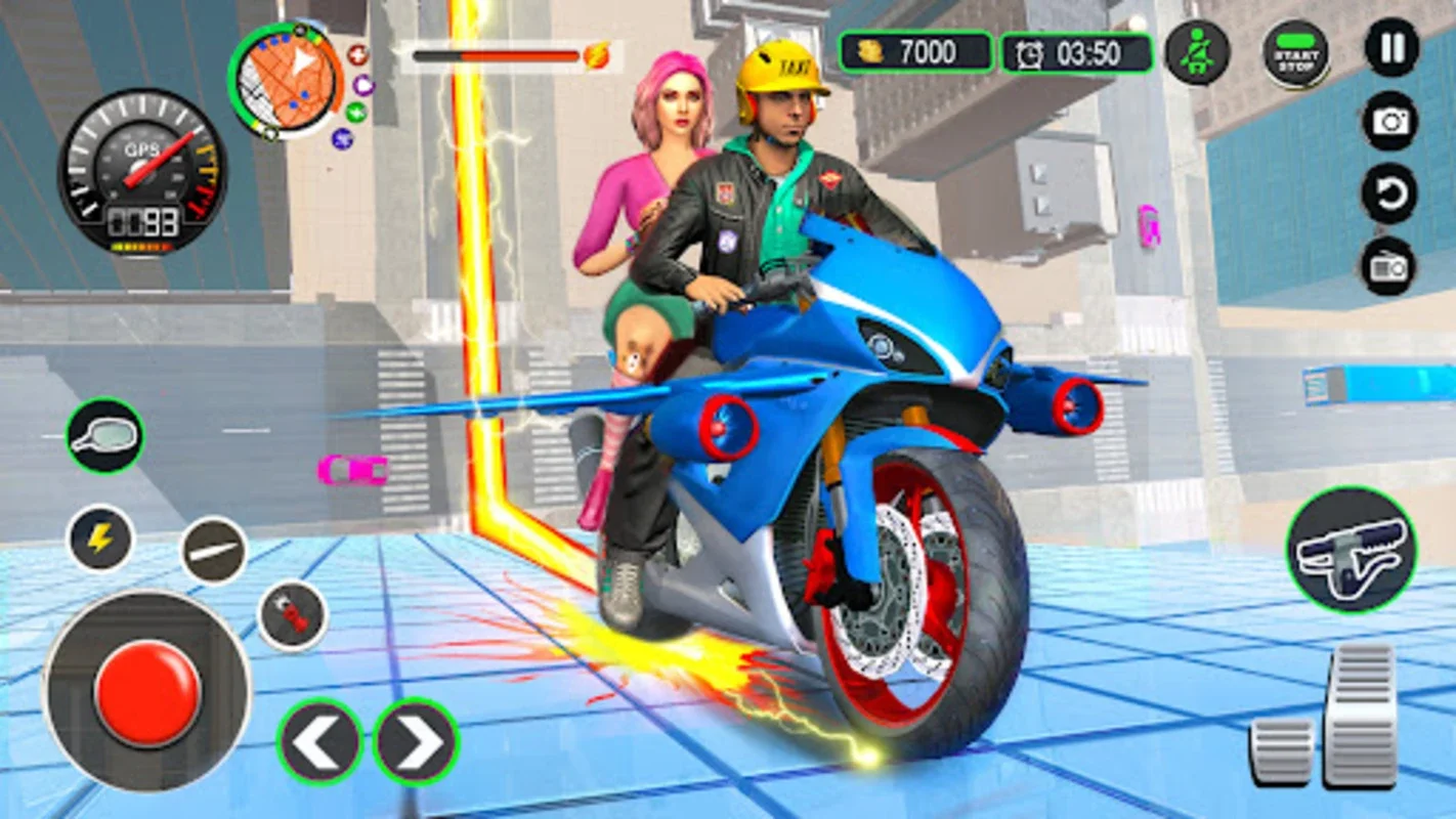 Flying Bike Taxi Rider for Android - Thrilling Taxi Flight