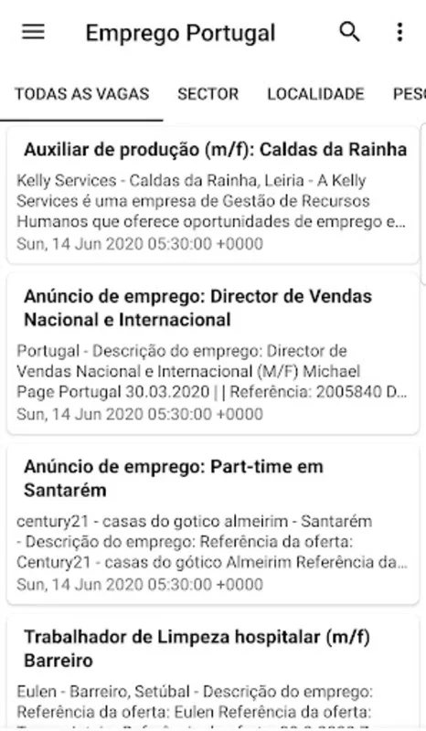 Emprego Portugal for Android - Comprehensive Job Search