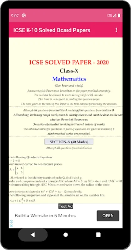 ICSE Class 10 Previous Paper for Android - Ace Exams