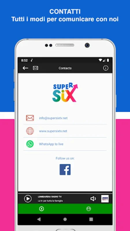 Super Six for Android - Enjoy Italian Media on the Go