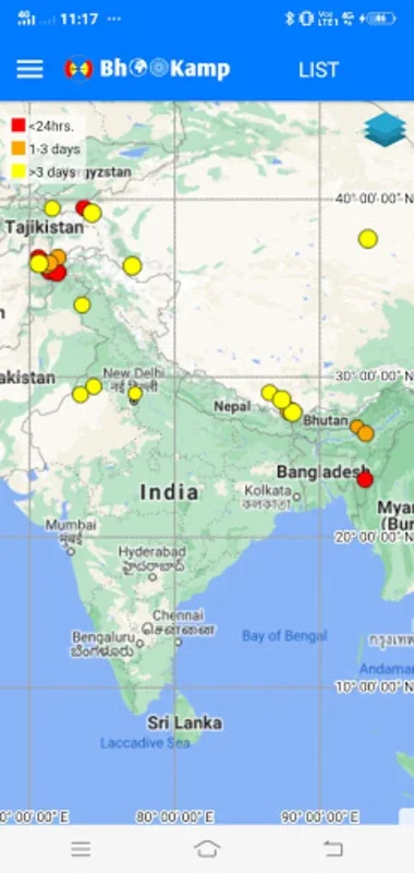 BhooKamp for Android: Real-Time Earthquake Monitoring