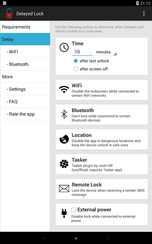 Delayed Lock for Android - Enhance Smartphone Security