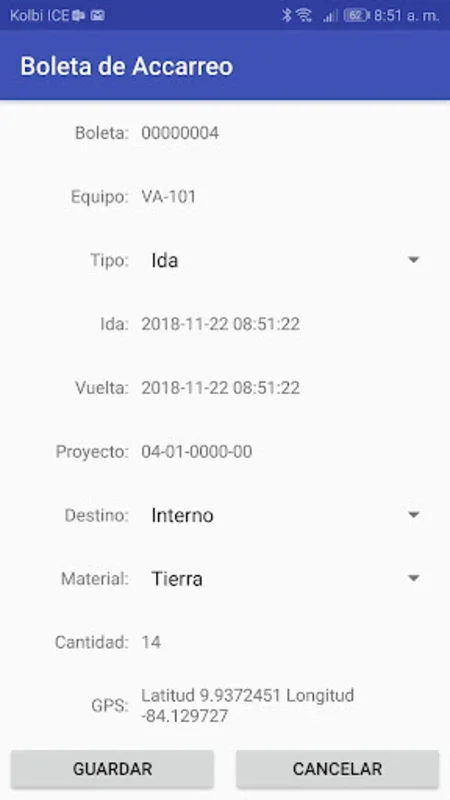 Sistema de Acarreos for Android: Streamline Material Transport