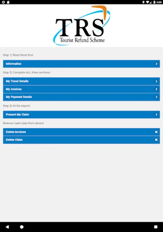 Tourist Refund Scheme for Android - Simplify TRS Claims