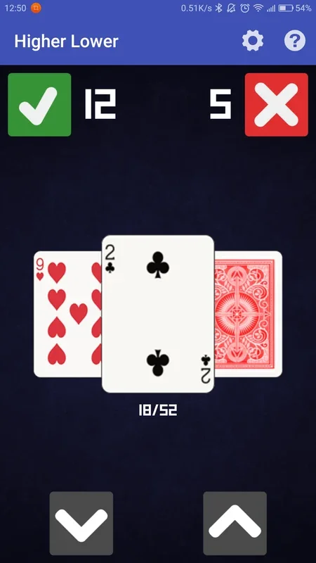 Higher Lower for Android - Simple Card Game Fun