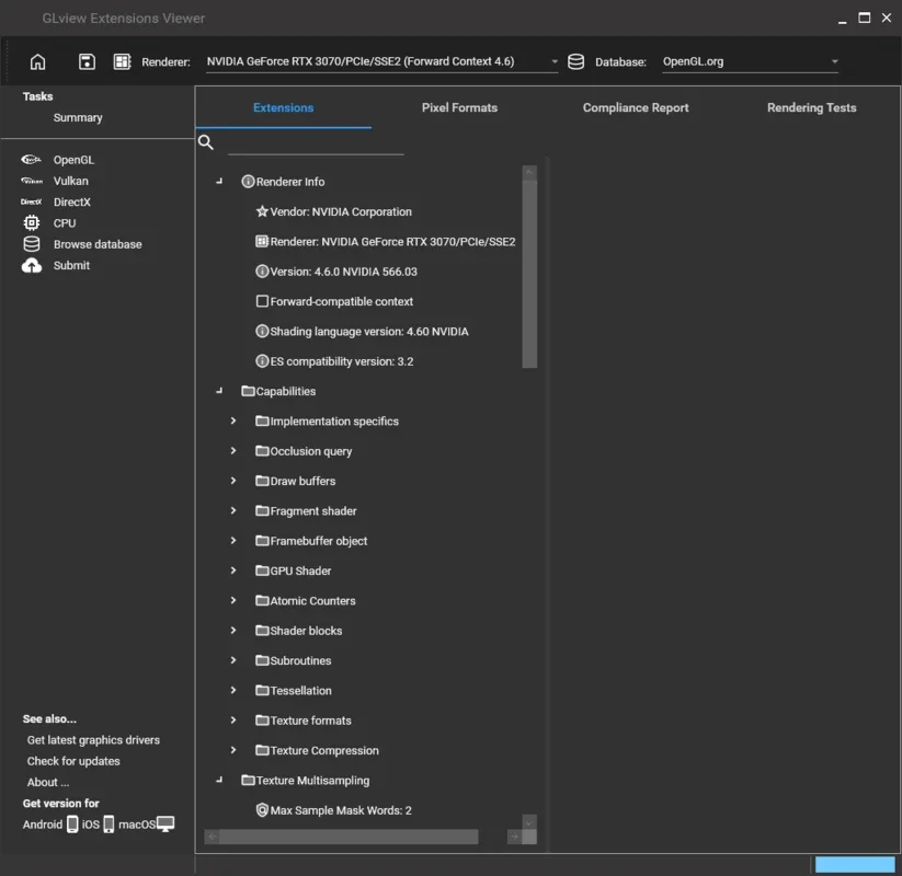 GLview for Windows - Graphics Diagnostic and Optimization