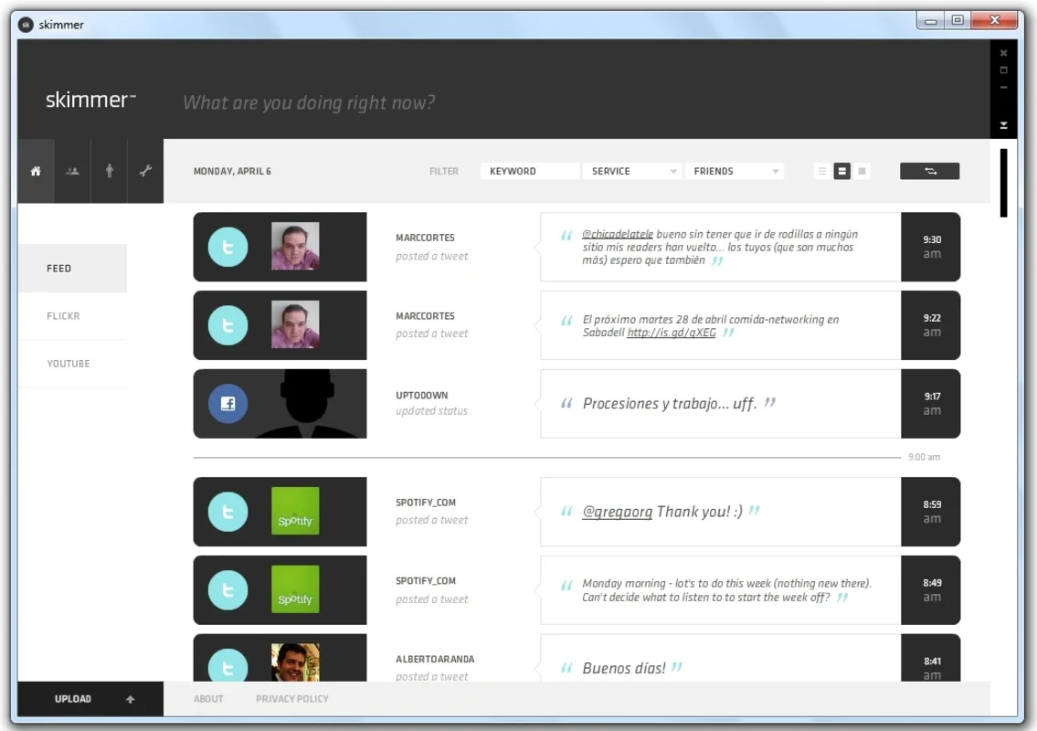 Skimmer for Windows - Simplify Social Networking